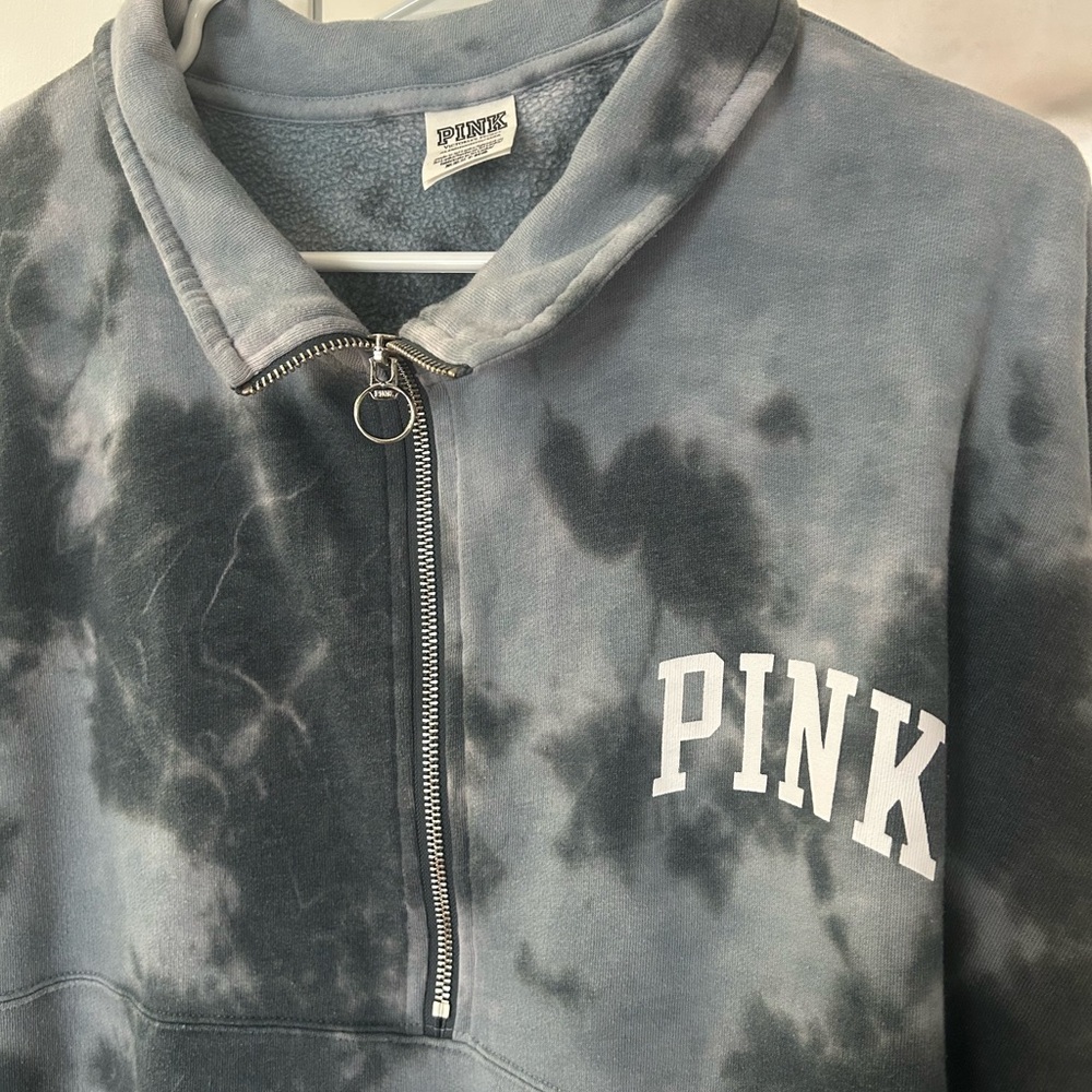 PINK Victoria's Secret Gray Tie-Dye Sweater
